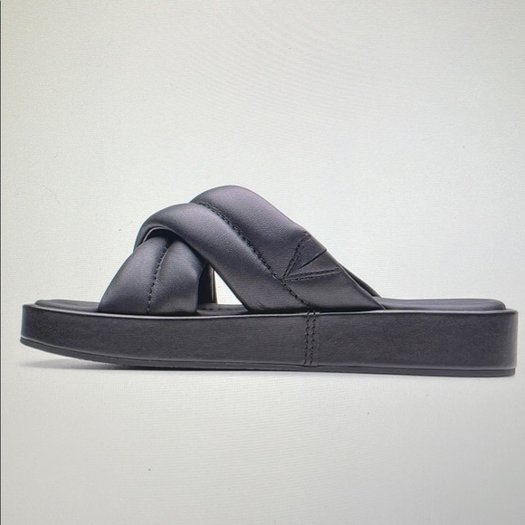 Clarks Alda Glide Leather Platform Slide Sandals Size 7 - Picture 3 of 6